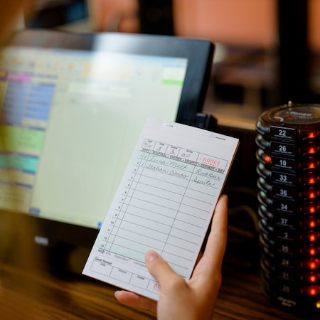 National Checking 4.25"x7.25" 1 Part Green 13 Line Guest Check 50 Checks, PK50 G4774SP